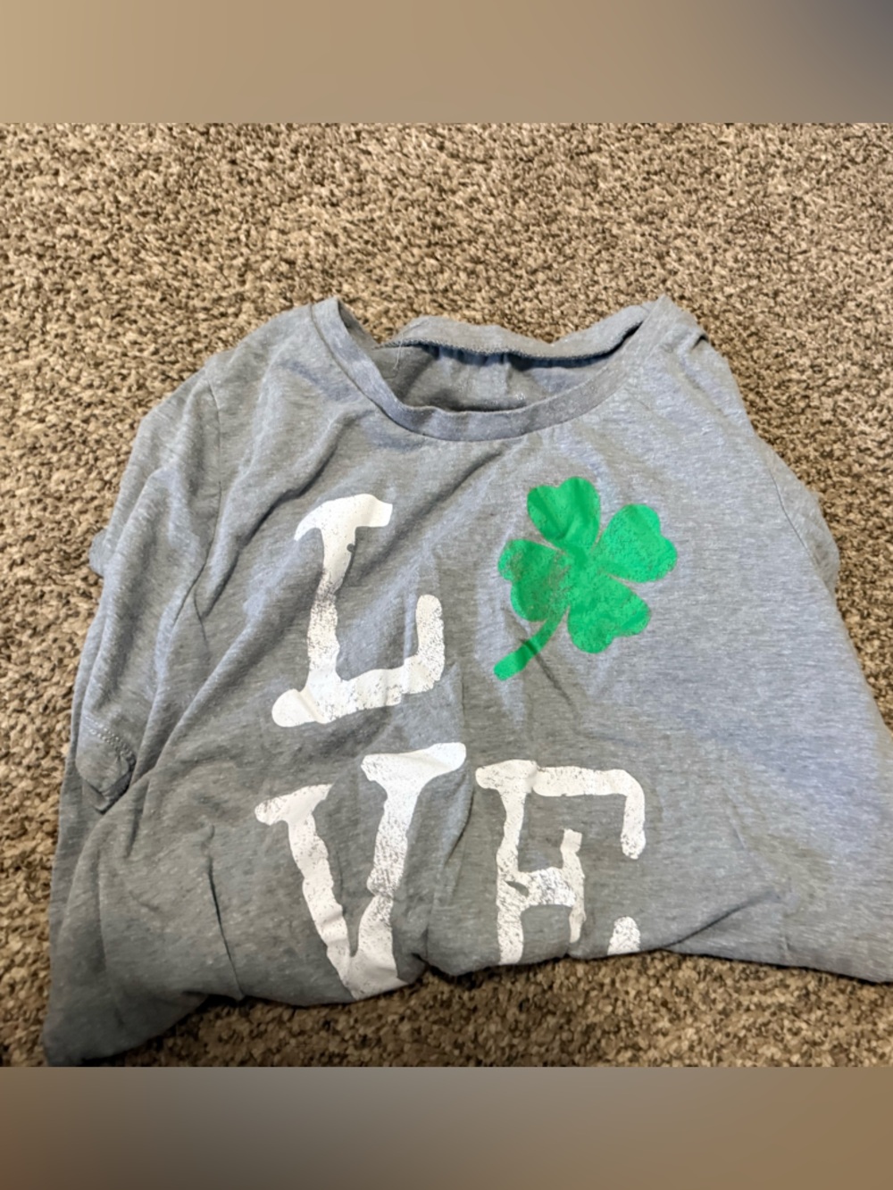 A matching set - Grey Kids Graphic Tee with Green Shamrock
